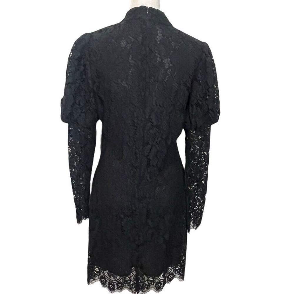 Ganni Everdale Romantic Black Lace Mini Dress Size 36 USA 4 (S) - Picture 12 of 17